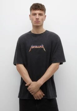 PULL & BEAR PULL&BEARSHORT SLEEVE METALLICA - T-shirt Med Print - Black