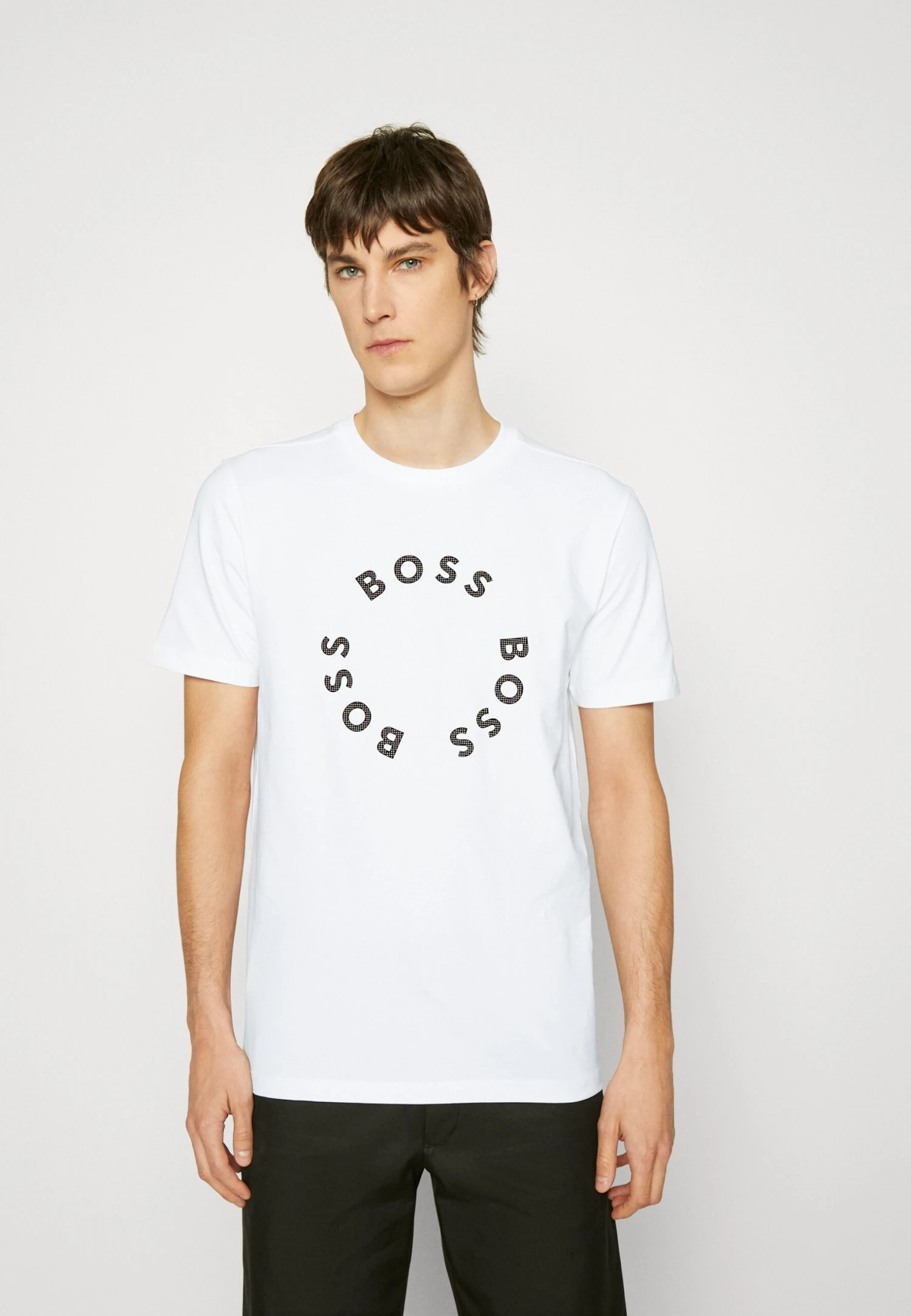 BOSSTEE - T-shirt Med Print - White 3 BOSSTEE - T-shirt Med Print - White