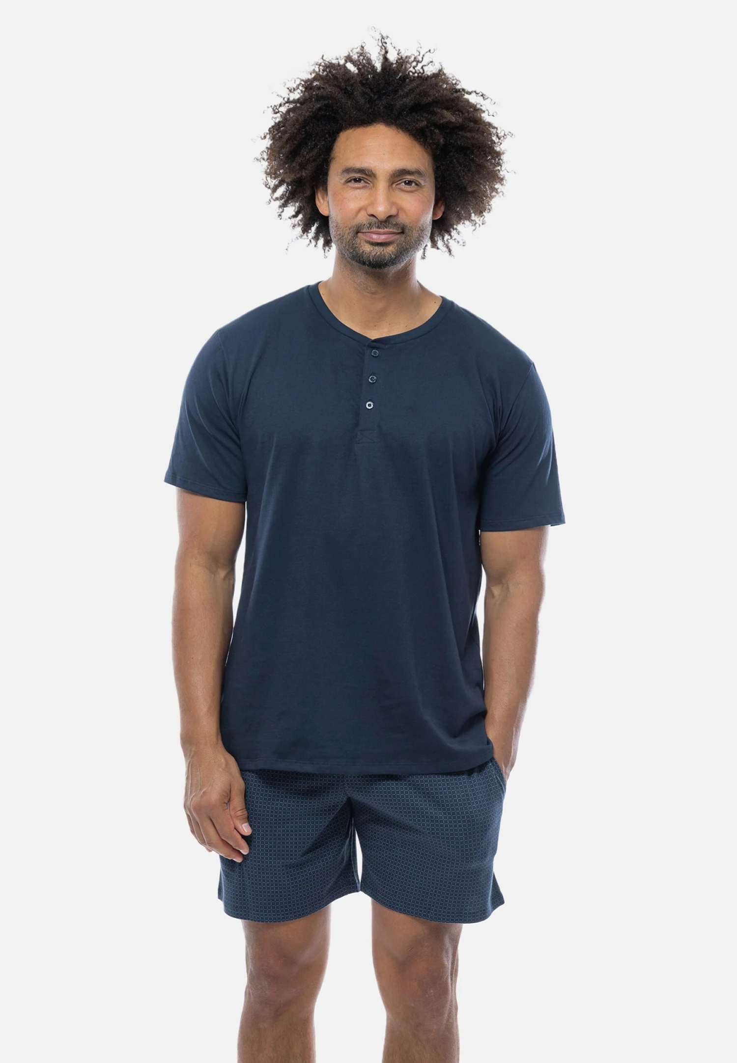 SchiesserSET - Pyjamas - Blau Gemustert 3 SchiesserSET - Pyjamas - Blau Gemustert