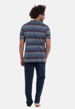 AMMANNPyjamas - Blau Rot Gestreift -Stil och Komfort Butik 1a7321ef3f1744d6889b43b1d928b08e