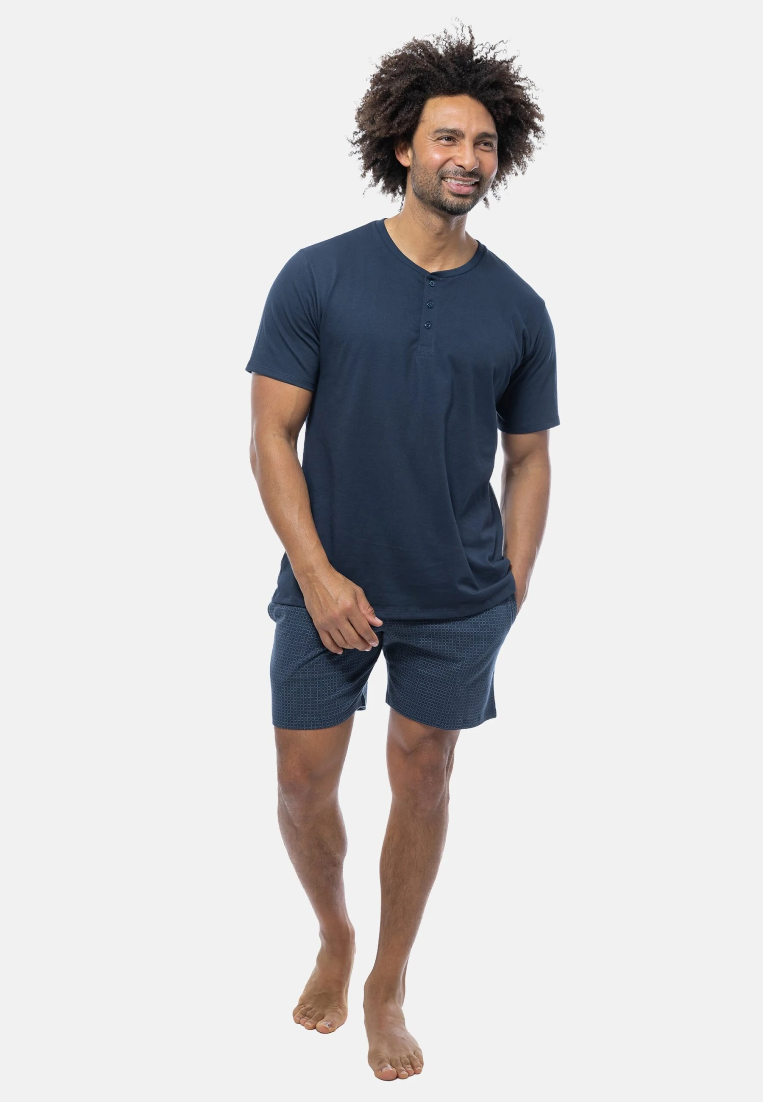 SchiesserSET - Pyjamas - Blau Gemustert 4 SchiesserSET - Pyjamas - Blau Gemustert - Bild 2