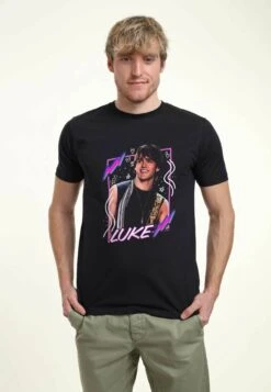 Henry TigerJULIE AND THE PHANTOMS LUKE UNISEX - T-shirt Med Print - Navy Blue