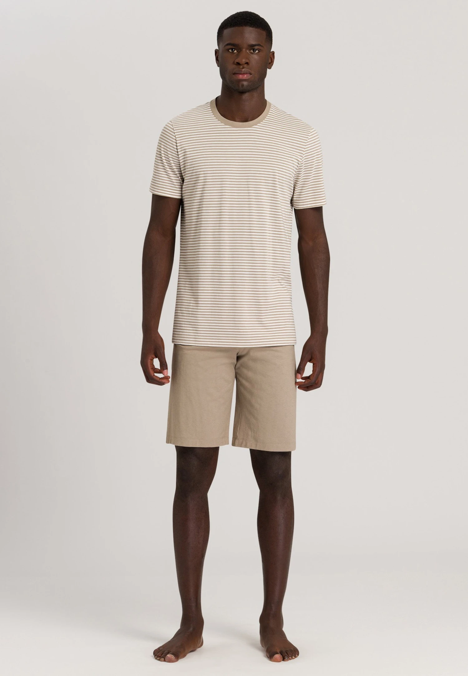 HanroSET KURZARM NIGHT DAY - Pyjamas - Greige Rings 3 HanroSET KURZARM NIGHT DAY - Pyjamas - Greige Rings