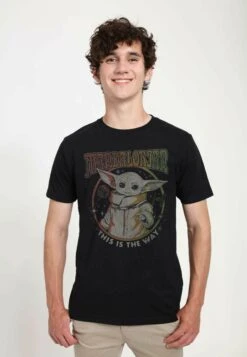 Henry TigerSTAR WARS: MANDALORIAN MANDALORIAN BLOOM UNISEX - T-shirt Med Print - Black
