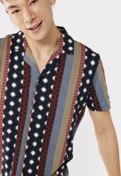 Chelsea PeersGEO STRIPE PRINT REVERE COLLAR SET - Pyjamas - Multi -Stil och Komfort Butik 437fbfabff1c47cd980899966c35aecf