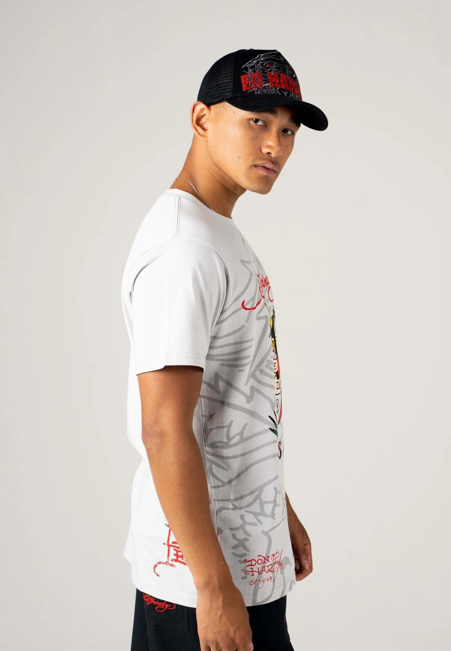 Ed HardyTRUE-TILL-LA - T-shirt Med Print - Grey 6 Ed HardyTRUE-TILL-LA - T-shirt Med Print - Grey - Bild 4