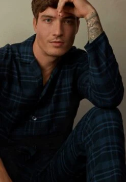 IntimissimiLANGER AUS ANGERAUTEM STOFF MIT KAROMUSTER SET - Pyjamas - Check Blu Denim -Stil och Komfort Butik 4ec97f272db64e7c8cffc49b52e67124