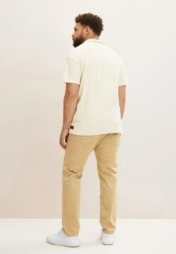 TOM TAILORPLUS - REGULAR - Tygbyxor - Splashy Sand -Stil och Komfort Butik 53ddfdda956b45b8b3d66594c0102e57