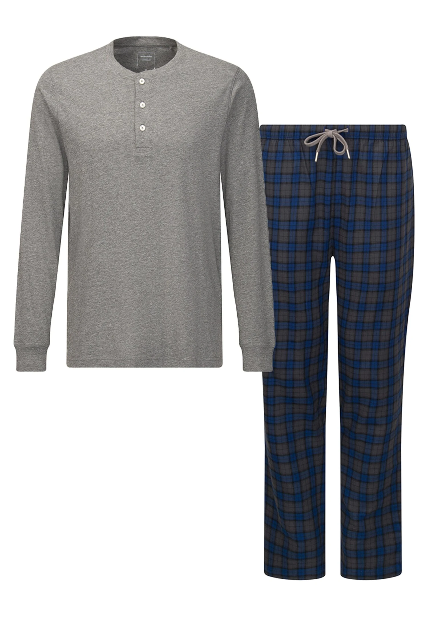 SeidenstickerX-MAS - Pyjamas - Grey / Navy Olive Check 6 SeidenstickerX-MAS - Pyjamas - Grey / Navy Olive Check - Bild 4