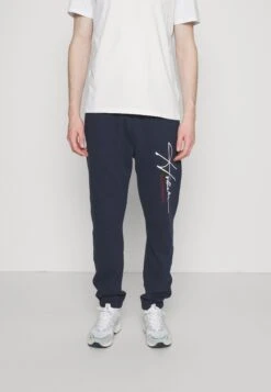 Hollister Co.TECH LOGO RELAXED - Träningsbyxor - Navy