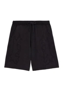 The KooplesAVEC DÉTAILS BRODERIES WESTERN - Träningsbyxor - Black Washed