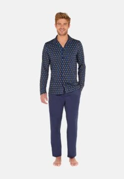 Stil och Komfort Butik 41 HOMMOUGINS - Pyjamas - Navy Print