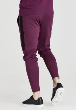 SIKSILKATHLETE - Träningsbyxor - Black/burgundy -Stil och Komfort Butik 7eebbd7cbaa54d3995d0eadf6d9d2247