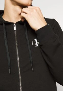 Calvin Klein UnderwearLOUNGE TERRY FULL ZIP HOODIE - Pyjamasöverdel - Black -Stil och Komfort Butik 8008eb4c67344d1495426e0c75d80109