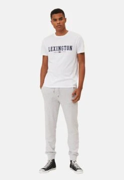 LexingtonJUSTIN - T-shirt Med Print - White