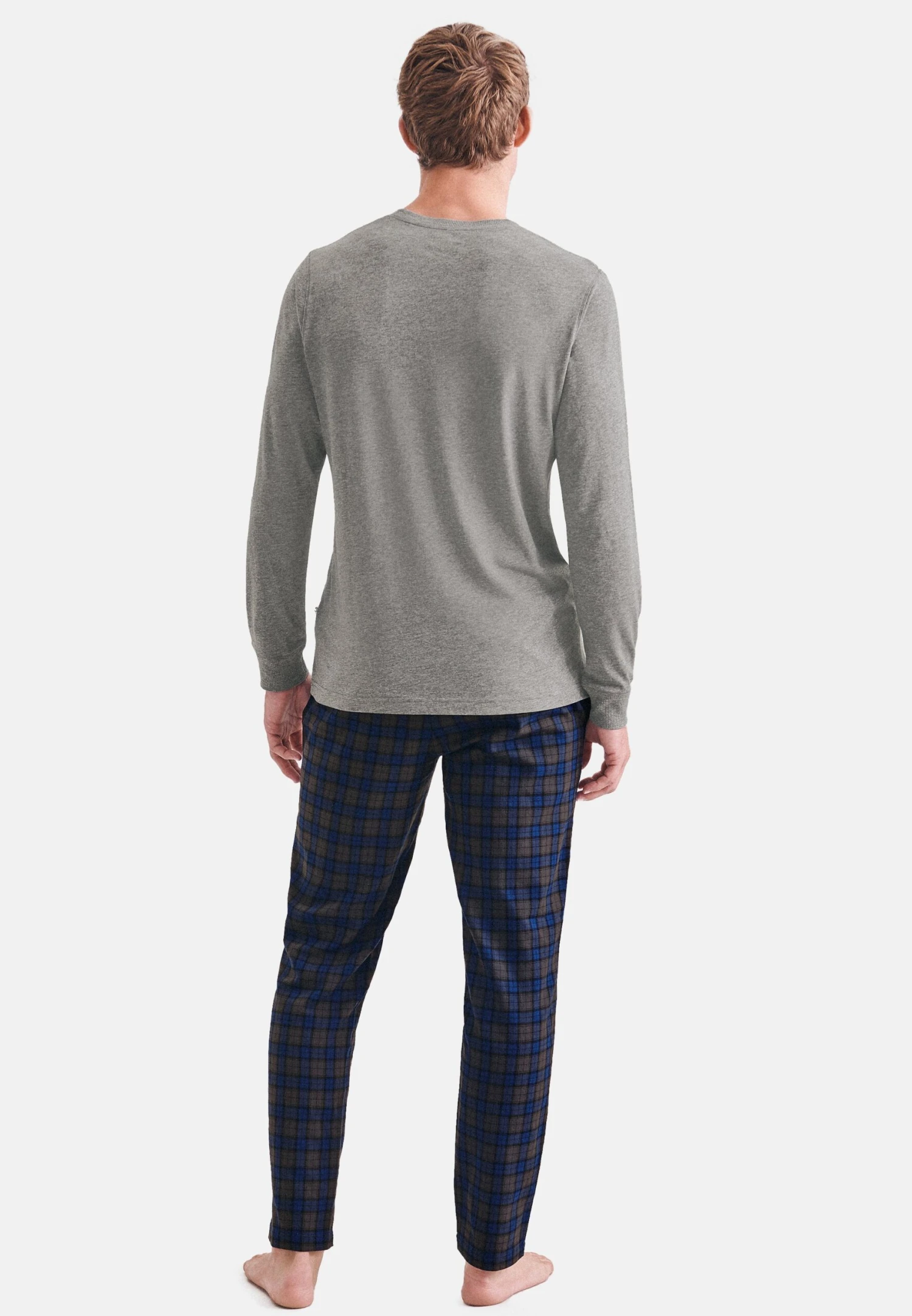 SeidenstickerX-MAS - Pyjamas - Grey / Navy Olive Check 4 SeidenstickerX-MAS - Pyjamas - Grey / Navy Olive Check - Bild 2