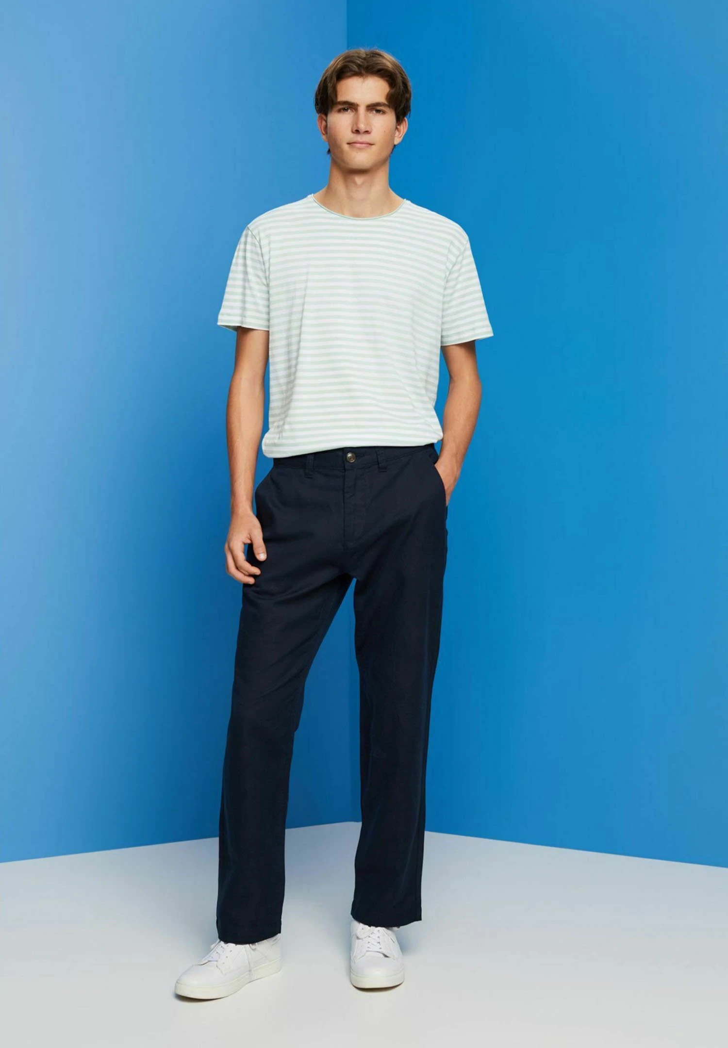 EspritTygbyxor - Navy 8 EspritTygbyxor - Navy - Bild 6