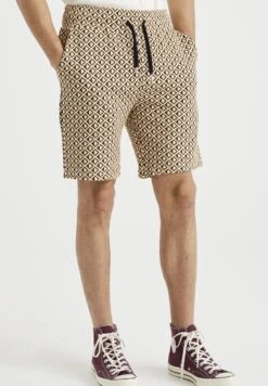 WE FashionMET DESSIN - Träningsbyxor - Beige Black