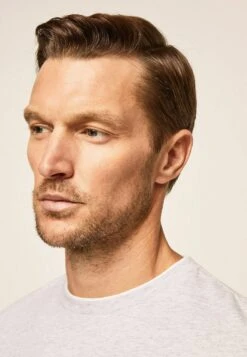 Hackett LondonDOUBLE - T-shirt - Bas - Light Grey Marl -Stil och Komfort Butik a9be9b2fbe504555919f2b1e531e1967