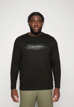 Calvin KleinBOX STRIPED LOGO - Långärmad Tröja - Black