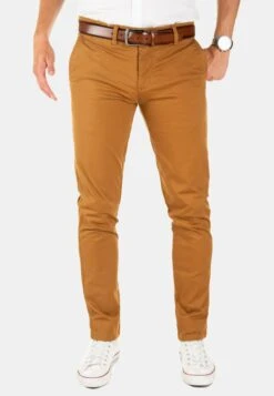 YazubiDUSTIN WITH BELT - Chinos - Brown Camel Otter