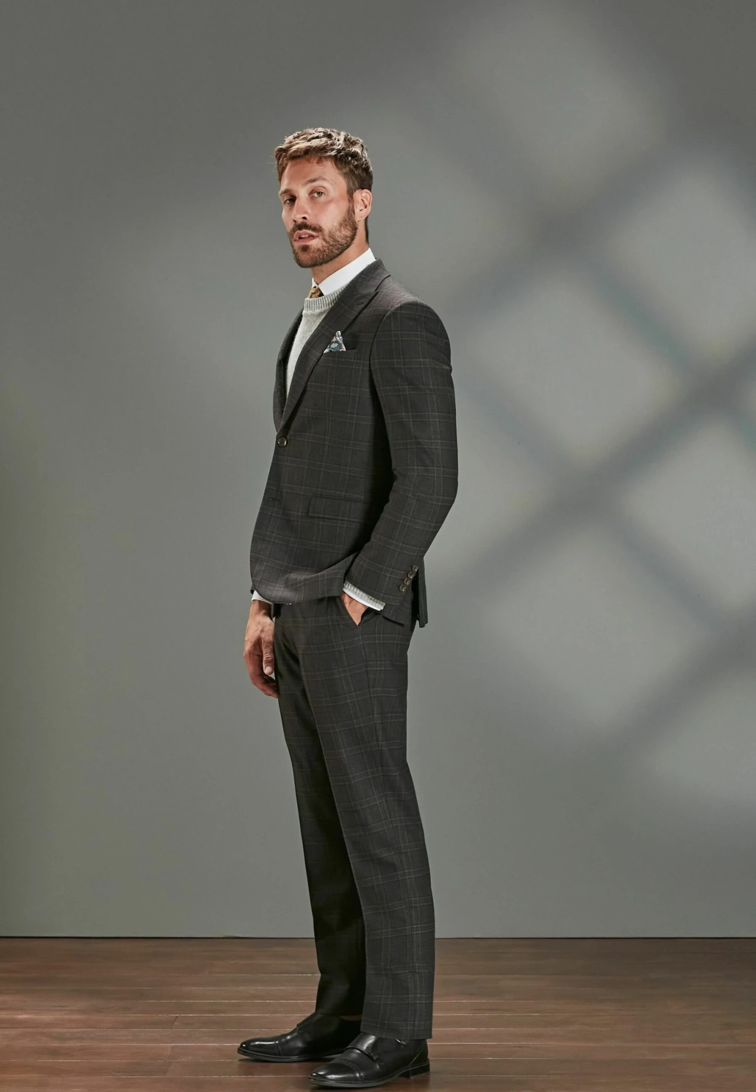 NextSIGNATURE CHECK STANDAR - Kostymbyxor - Brown 3 NextSIGNATURE CHECK STANDAR - Kostymbyxor - Brown