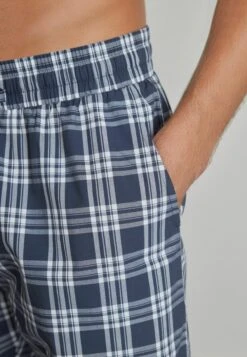 NextLIGHTWEIGHT CHECK 2 PACK STANDARD - Pyjamasbyxor - Navy Blue