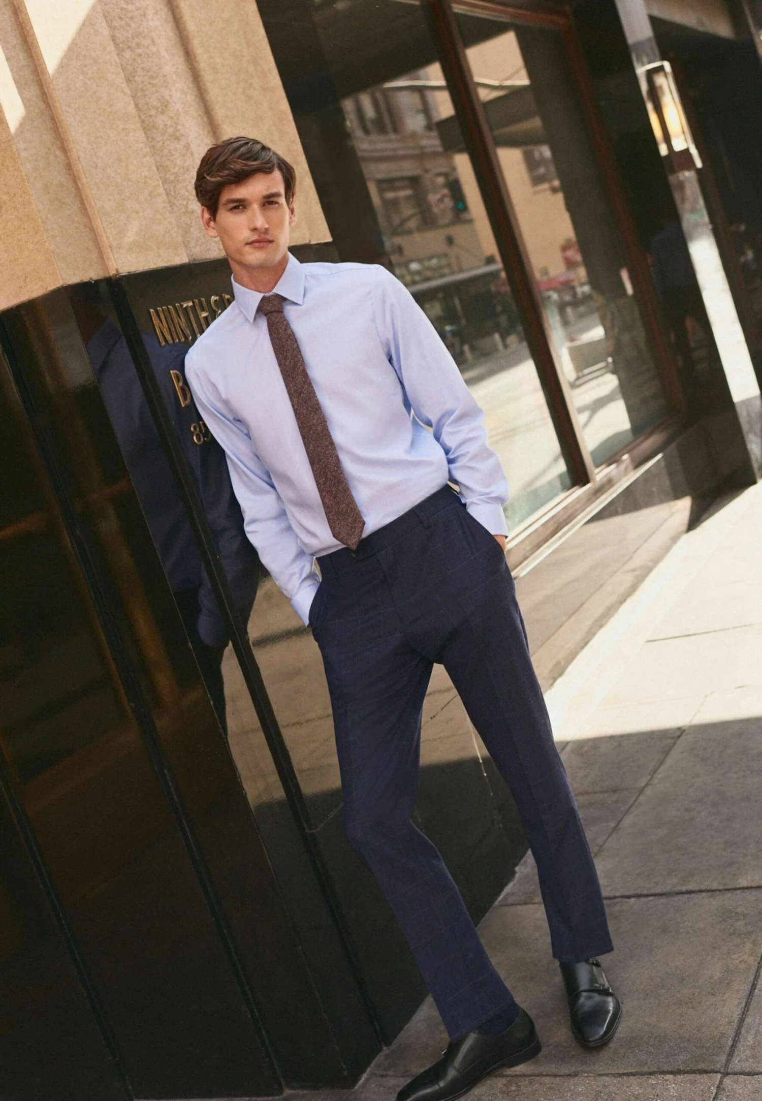 NextSIGNATURE EMPIRE MILLS CHECK STANDARD - Kostymbyxor - Blue 4 NextSIGNATURE EMPIRE MILLS CHECK STANDARD - Kostymbyxor - Blue - Bild 2