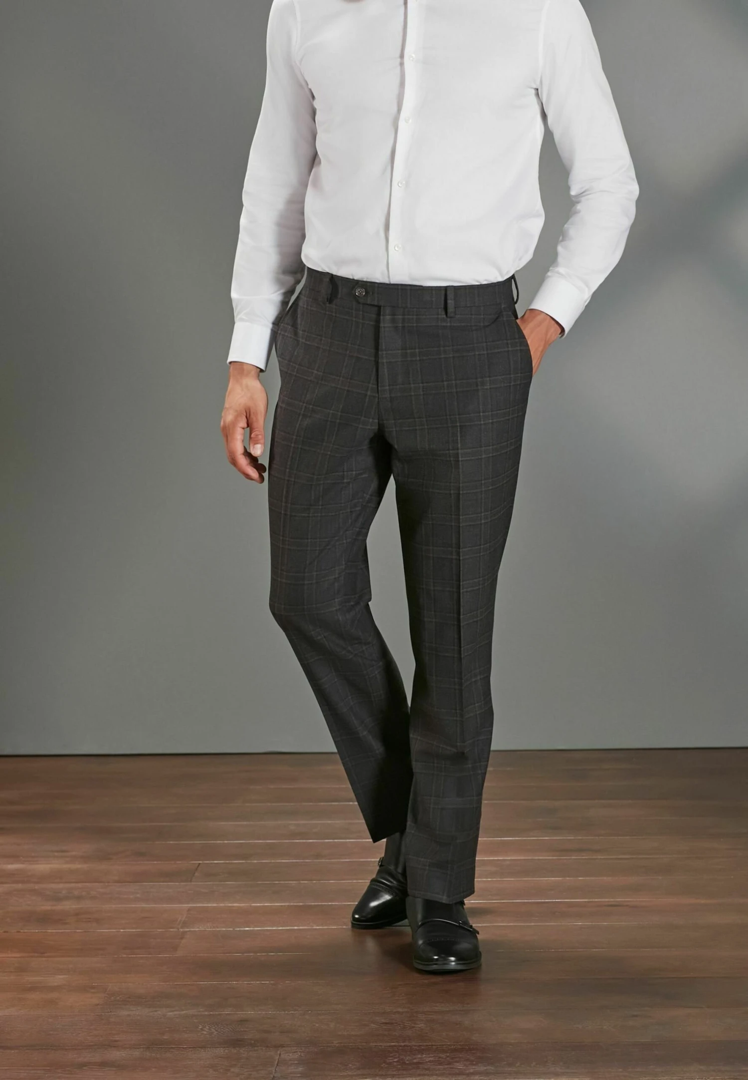 NextSIGNATURE CHECK STANDAR - Kostymbyxor - Brown 4 NextSIGNATURE CHECK STANDAR - Kostymbyxor - Brown - Bild 2