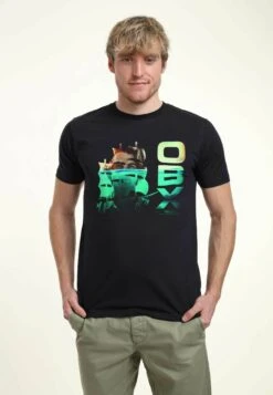 Henry TigerOUTER BANKS JOHN B SUNKEN SHIP - T-shirt Med Print - Navy Blue