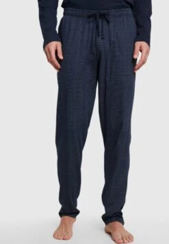 Stil och Komfort Butik 24 SchiesserSCHLAFHOSE LANG - Pyjamasbyxor - Blue