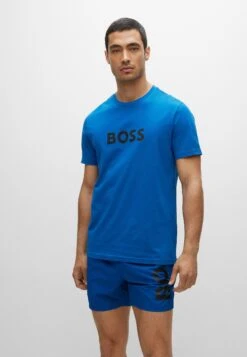 BOSSRN - T-shirt Med Print - Blue Nine