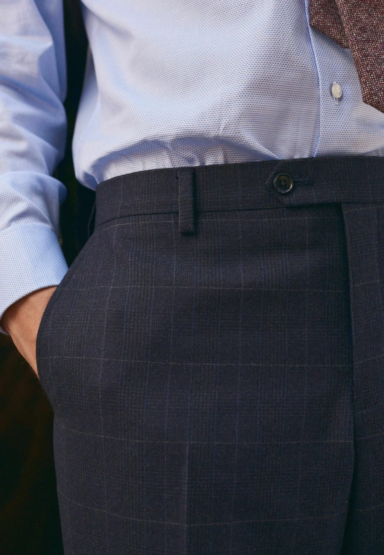 NextSIGNATURE EMPIRE MILLS CHECK STANDARD - Kostymbyxor - Blue 3 NextSIGNATURE EMPIRE MILLS CHECK STANDARD - Kostymbyxor - Blue