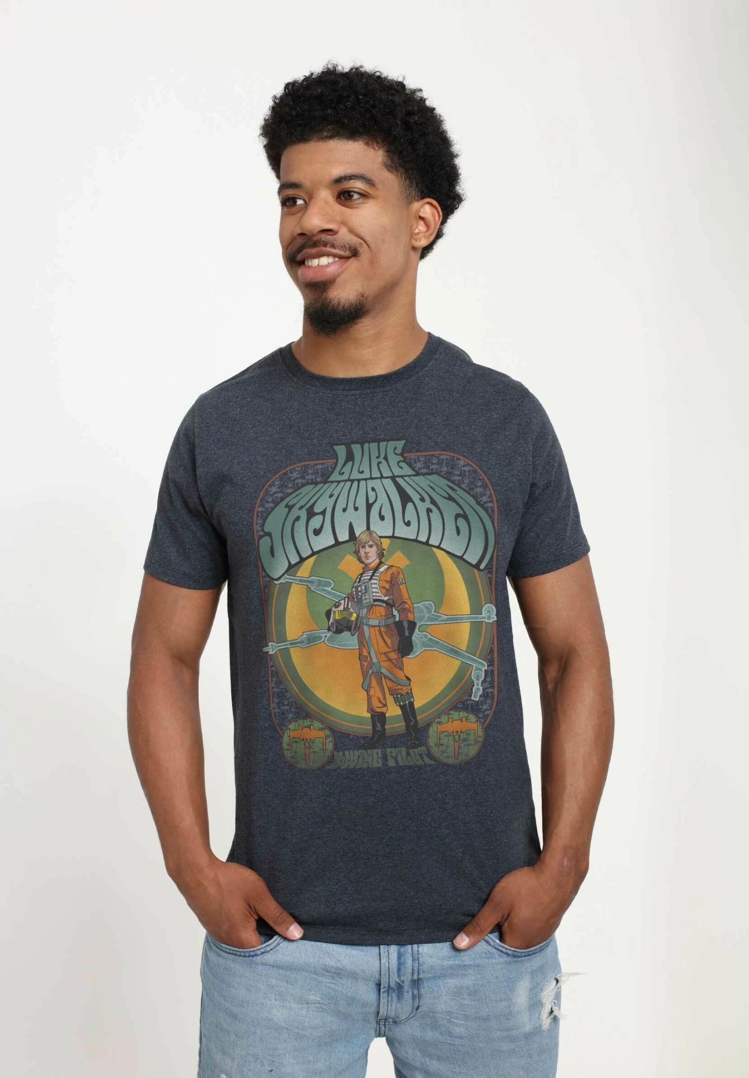 Henry TigerSTAR WARS SKYWALKER GIG UNISEX - T-shirt Med Print - Melange Black 3 Henry TigerSTAR WARS SKYWALKER GIG UNISEX - T-shirt Med Print - Melange Black