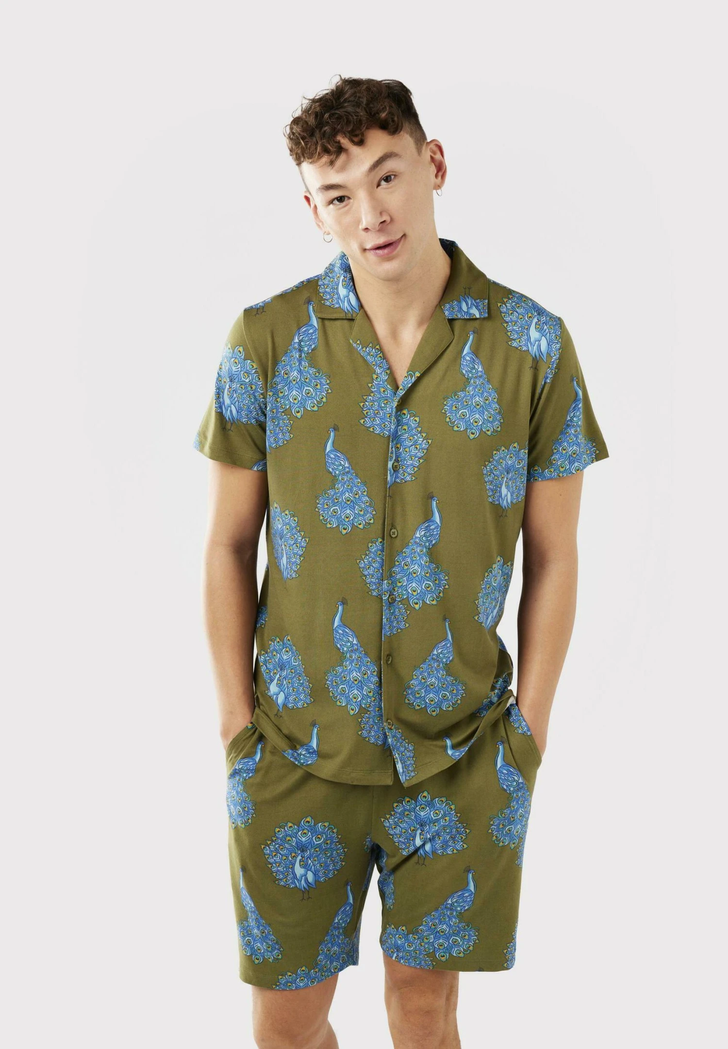 Chelsea PeersPEACOCK BUTTON UP - Pyjamas - Khaki 3 Chelsea PeersPEACOCK BUTTON UP - Pyjamas - Khaki